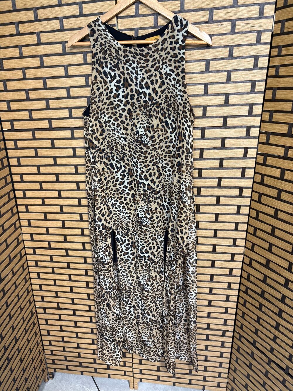 Wrangler Leopard Print Slit Hem Maxi Dress Size‎ Medium